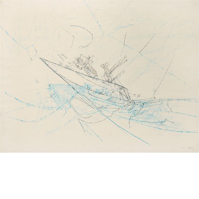 Lot 92 - Matta Chilean, 1911-2002 Boating, 1961 Signed...