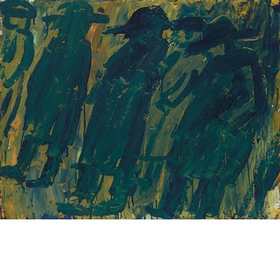 Lot 49 - Lester Johnson American, 1919-2010 Bowery Men...