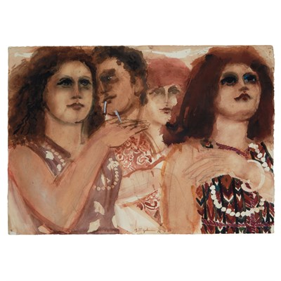 Lot 68 - Lester Johnson American, 1919-2010 Untitled...