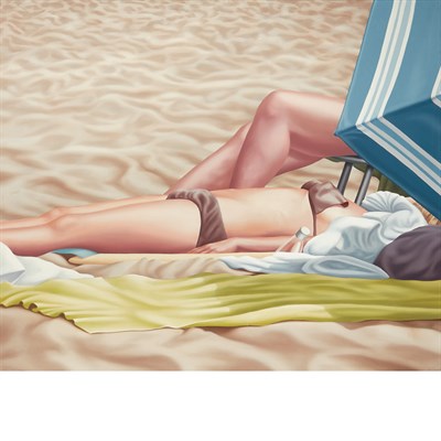 Lot 58 - James Bolton American, b. 1938 Beach with...