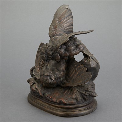 Lot 263 - French Bronze Group of Two Birds Cast from a...