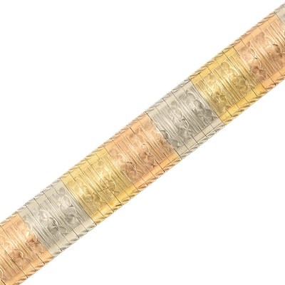 Lot 1095 - Tricolor Gold Bracelet