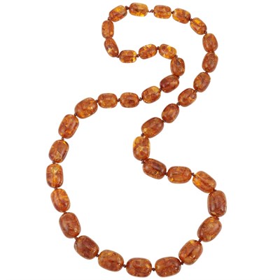 Lot 1060 - Long Amber Bead Necklace