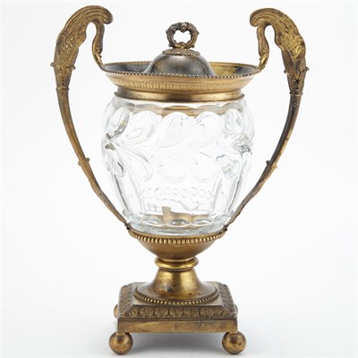 Lot 386 - French Silver Gilt Mounted Glass Urn Paris,...