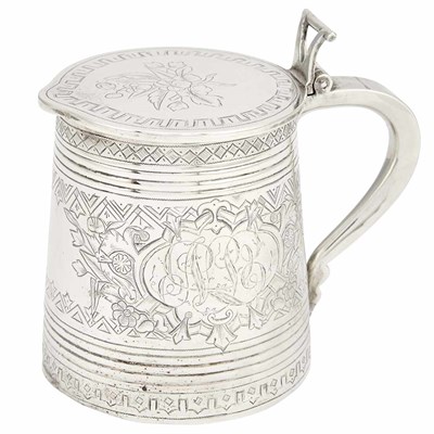 Lot 404 - Russian Silver Covered Tankard St. Petersburg,...
