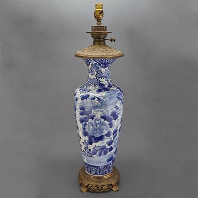 Lot 670 - Chinese Gilt-Metal Mounted Blue and White...