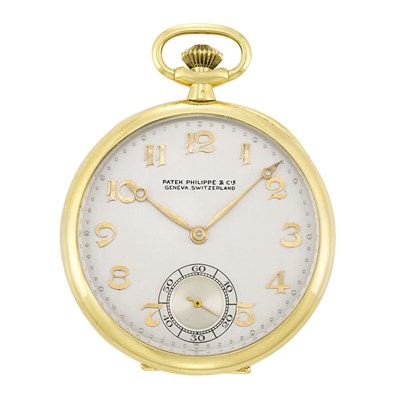 Lot 73 - Gold Open Face Pocket Watch, Patek Philippe & Cie.