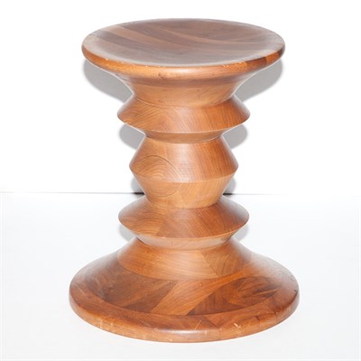 Lot 494 - Charles and Ray Eames Walnut Time Life Stool...