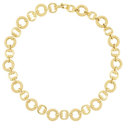 Lot 436 - Gold Link Necklace, Van Cleef & Arpels