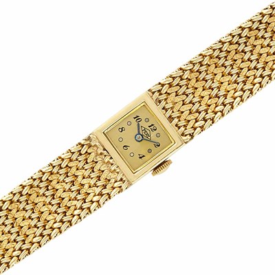 Lot 89 - Lady's Gold Mesh Wristwatch