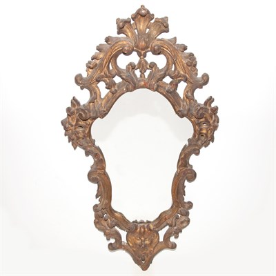 Lot 239 - Italian Rococo Style Giltwood Mirror The...