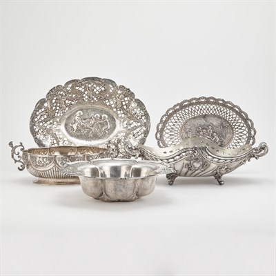 Lot 325 - Group of Five Silver Table Articles Length of...