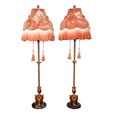 Lot 588 - Pair of Art Deco Painted Bronze and Metal...