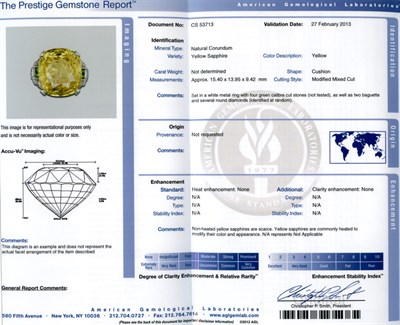 Lot 135 - Platinum, Yellow Sapphire and Diamond Ring