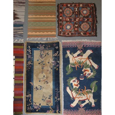 Lot 367 - Miscellaneous Group of Nine Rugs and Textiles