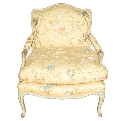 Lot 276 - Louis XV Style Yellow Floral Upholstered...