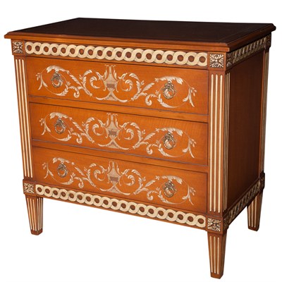 Lot 281 - Neoclassical Style Painted Mahogany Stained...