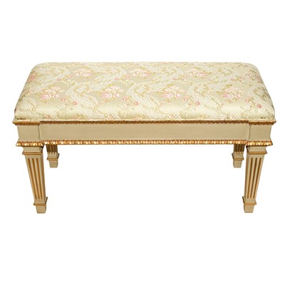 Lot 154 - Neoclassical Style Painted Wood Bench Length...