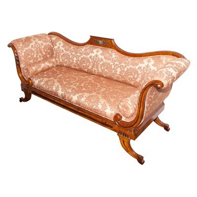 Lot 264 - Classical Style Walnut Sofa Length 6 feet 10...