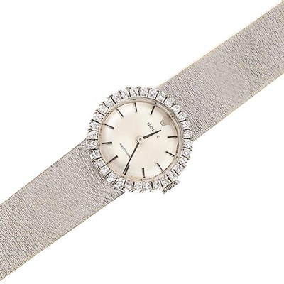 Lot 1080 - Lady's White Gold and Diamond 'Precision' Wristwatch, Rolex