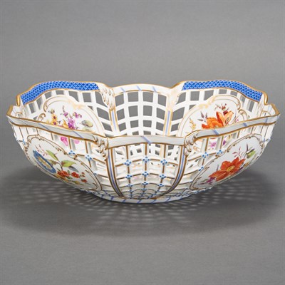 Lot 263 - KPM Porcelain Basket Diameter 11 1/2 inches.