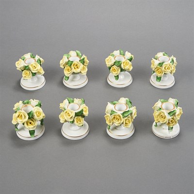 Lot 229 - Set of Eight Herend Porcelain Bouquet-Form...