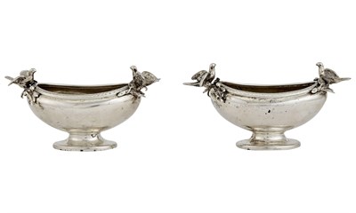 Lot 13 - Pair of Gorham Coin Silver Open Salt Cellars