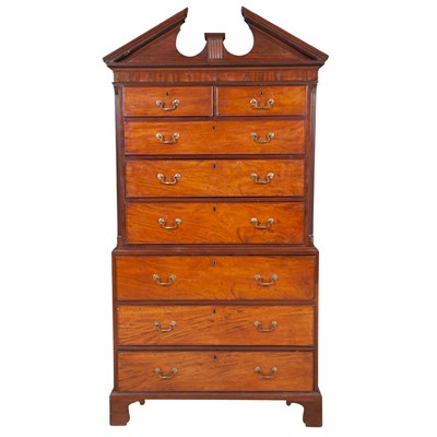 Lot 261 - George III Style Mahogany Chest on Chest...