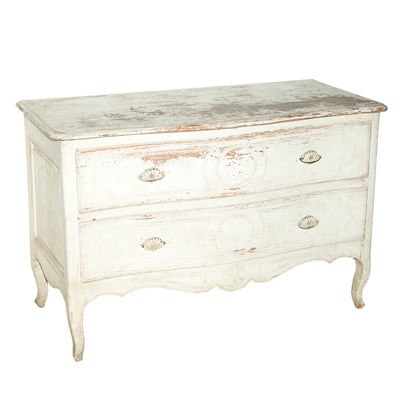 Lot 320 - French Provincial White Painted Commode Height...