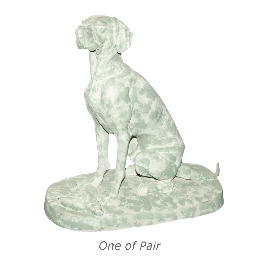 Lot 92 - Pair of Painted Metal Dog-Form Garden...