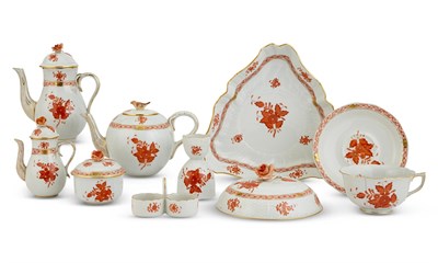 Lot 397 - Herend Porcelain Chinese Bouquet Rust Partial...