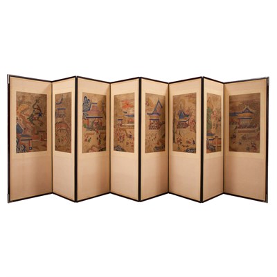 Lot 39 - Korean Eight-Panel Screen 19th Century...