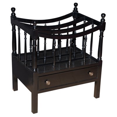 Lot 257 - Regency Style Black Lacquered Canterbury...