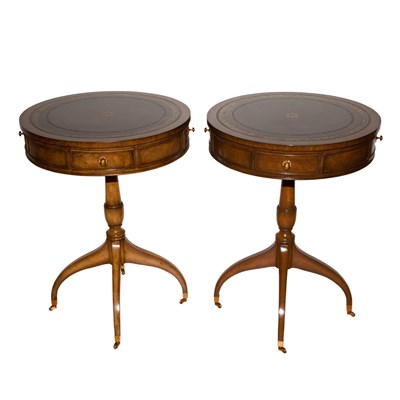 Lot 157 - Pair of Georgian Style Leather Top Mahogany...