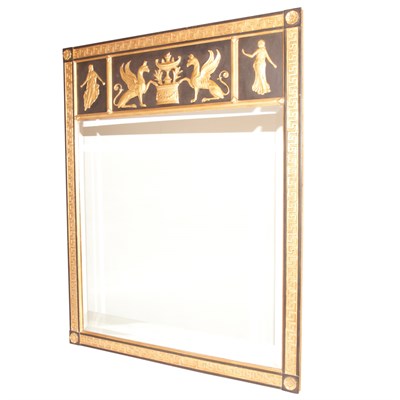Lot 246 - Empire Style Ebonized and Giltwood Mirror...
