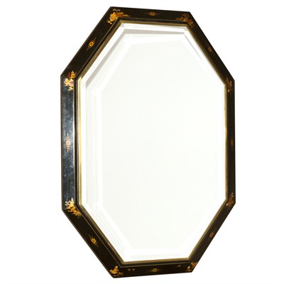 Lot 142 - Chinoiserie Decorated Black Painted Octagonal...
