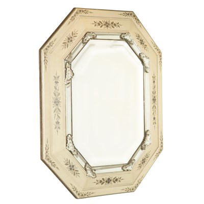 Lot 163 - Venetian Style White and Floral Decorated...