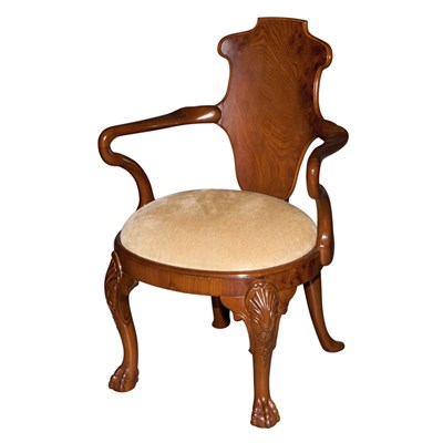 Lot 208 - Georgian Style Walnut Armchair