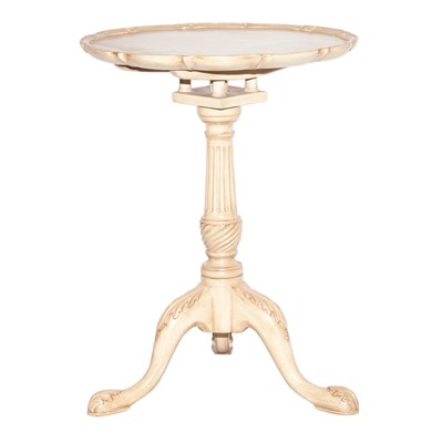 Lot 150 - Georgian Style White Painted Candlestand...