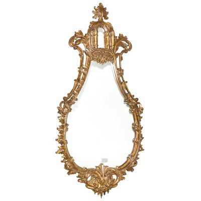 Lot 107 - Rococo Style Gold Painted Mirror Height 48...