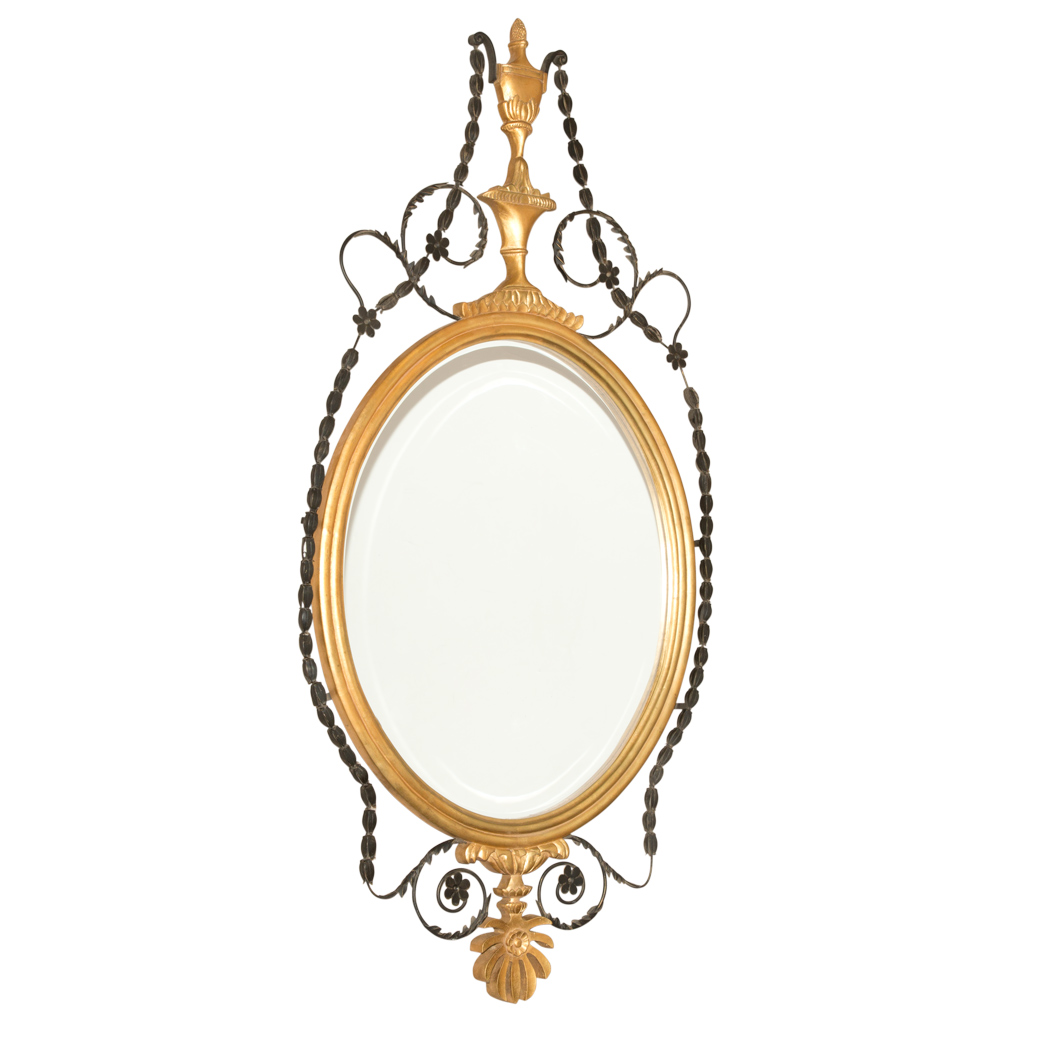 Lot 99 - Georgian Style Giltwood and Metal Mirror...