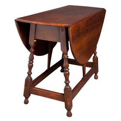 Lot 285 - American Oak and Other Woods Drop Leaf Table...