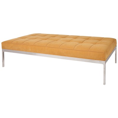 Lot 396 - After Florence Knoll Bench, 1960s Chromed...