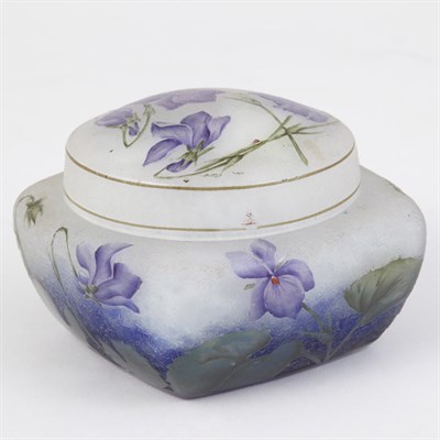 Lot 560 - Daum Art Nouveau Acid Etched and Enameled...
