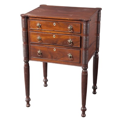 Lot 154 - Federal Mahogany Work Table New England, early...
