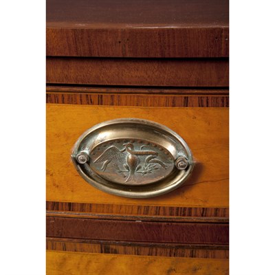 Lot 134 - Federal Cherry and Figured Maple Bowfronted...