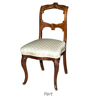 Lot 79 - Set of Four Biedermeier Walnut Dining Chairs