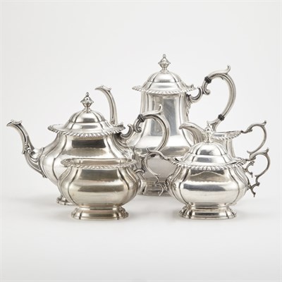 Lot 412 - Gorham Sterling Silver Five-Piece Tea Service...