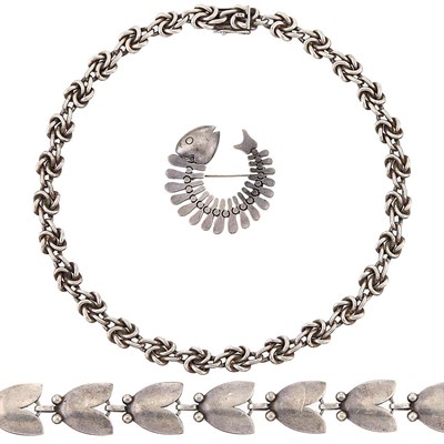 Lot 1243 - Group of Sterling Silver Jewelry