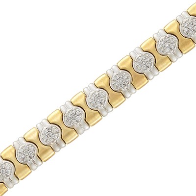 Lot 17 - Two-Color Gold and Diamond Bracelet